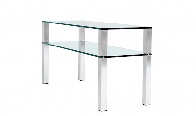 CUB-ETAGE Glas-Regale, TV-Glas-Racks, TV-Glasmöbel, nach Maß - Satinato Glas, weißes Glas, (Optiwhite), Rauchglas